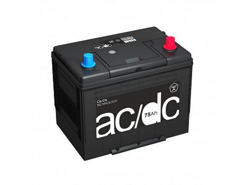 Аккумулятор AC/DC Asia 75 a/h 660A R+