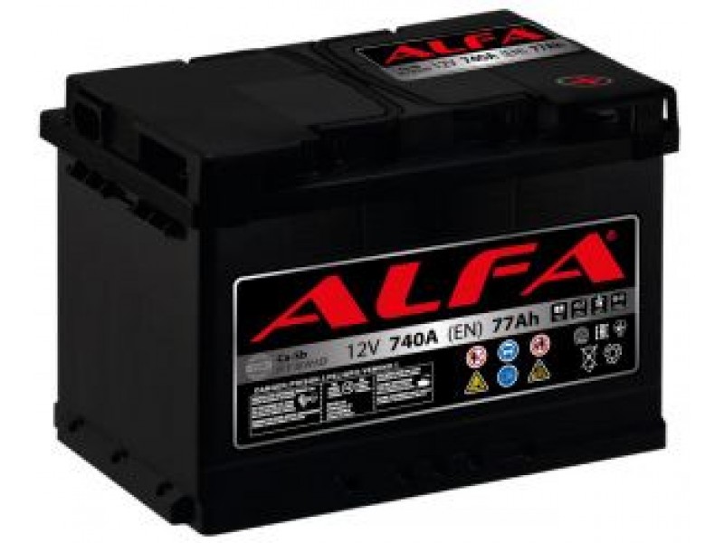 Аккумулятор ALFA Hybrid 77 А/ч 740A R+