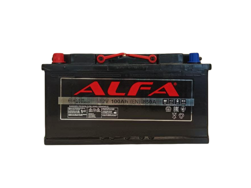 Аккумулятор ALFA Hybrid 100 А/ч 850A L+