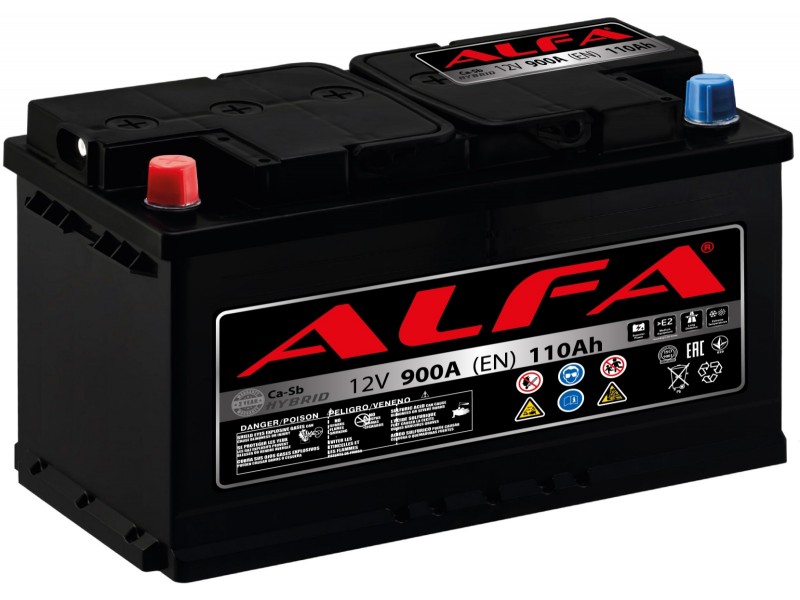 Аккумулятор ALFA Hybrid 110 А/ч 900A L+