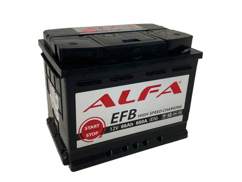 Аккумулятор ALFA EFB 66 А/ч 660A R+