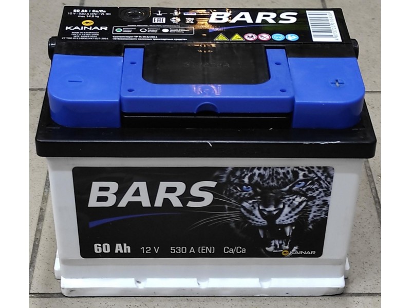 Аккумулятор BARS (Kainar) 60 a/h 530 A (EN) R+