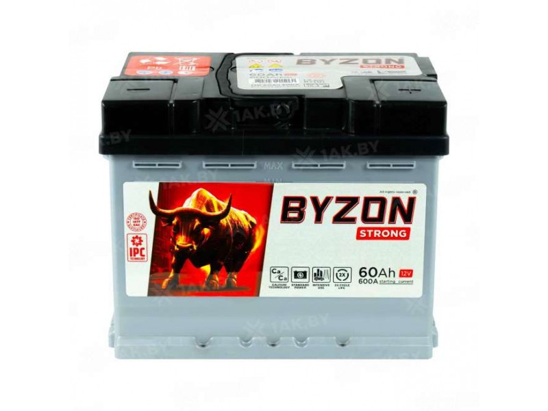 Аккумулятор BYZON (60 Ah) 600 A, 12 V Обратная, R+ L2 BYZ600S