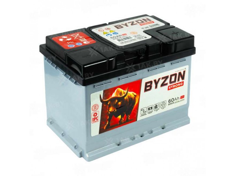 Аккумулятор BYZON (60 Ah) 600 A, 12 V Обратная, R+ L2 BYZ600S