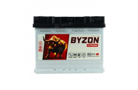 Аккумулятор BYZON (60 Ah) 600 A, 12 V Прямая, L+ L2 BYZ601S