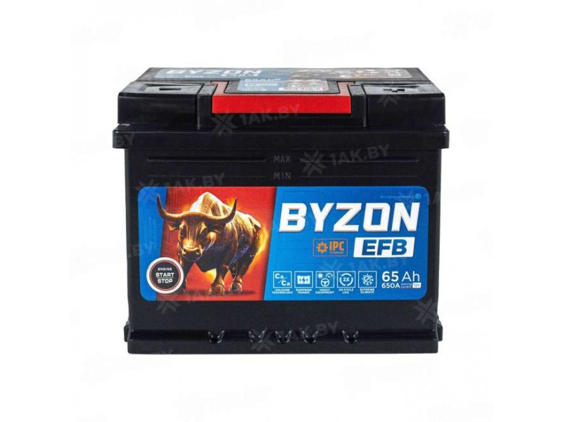Аккумулятор BYZON EFB 65 Ah, 650 A, 12 V Обратная, R+ L2