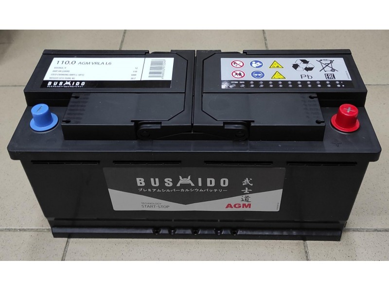 Аккумулятор Bushido AGM 110 a/h 1000A R+