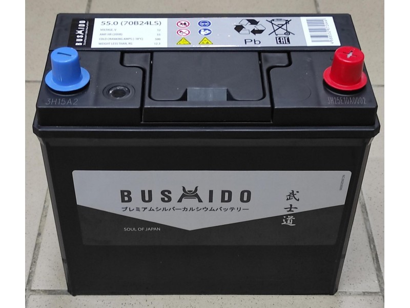 Аккумулятор Bushido Asia 55 a/h 500A R+