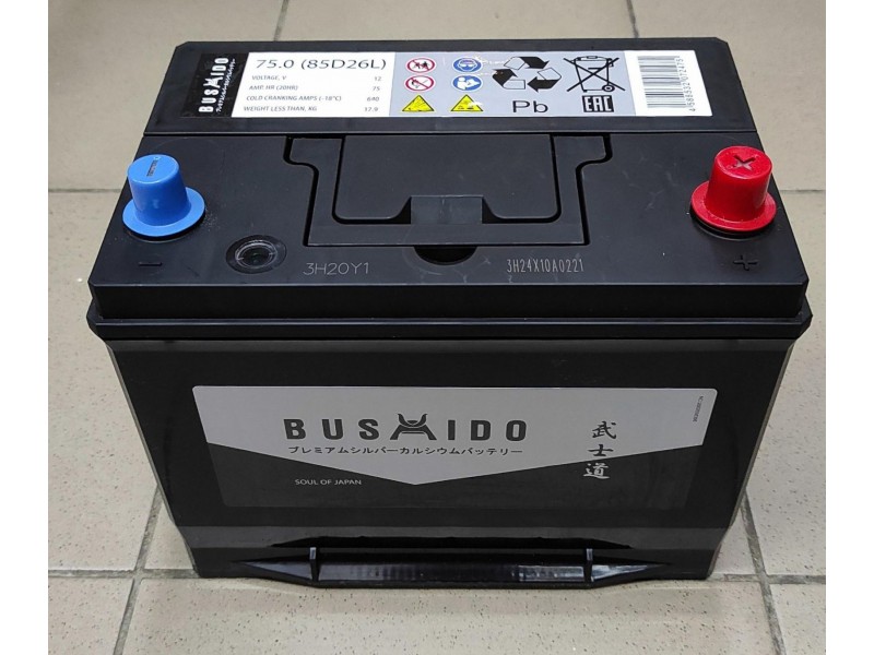 Аккумулятор Bushido Asia 75 a/h 640A R+