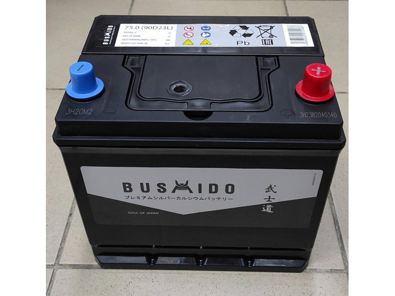 Аккумулятор Bushido Asia 75 a/h 680A R+