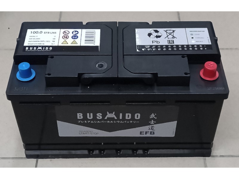 Аккумулятор Bushido EFB 100 a/h 900A R+