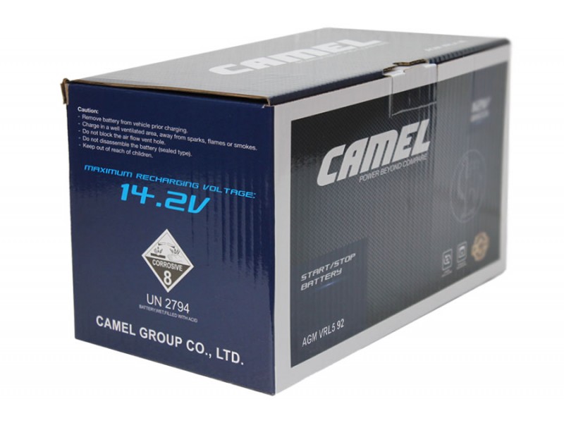 Аккумулятор Camel AGM 92 А/ч 850A