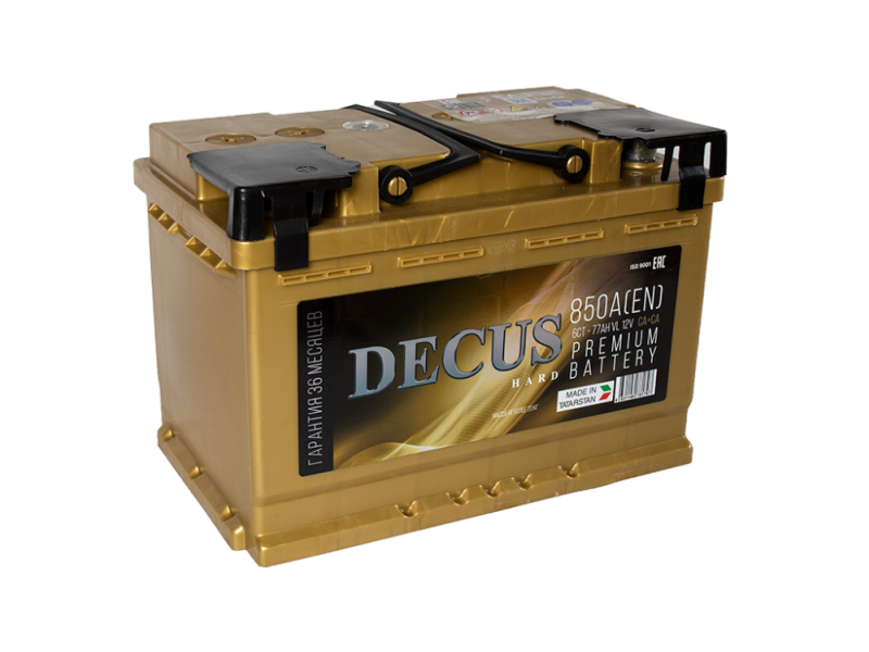 Аккумулятор Decus золото (77 Ah) 770A, L+ L3