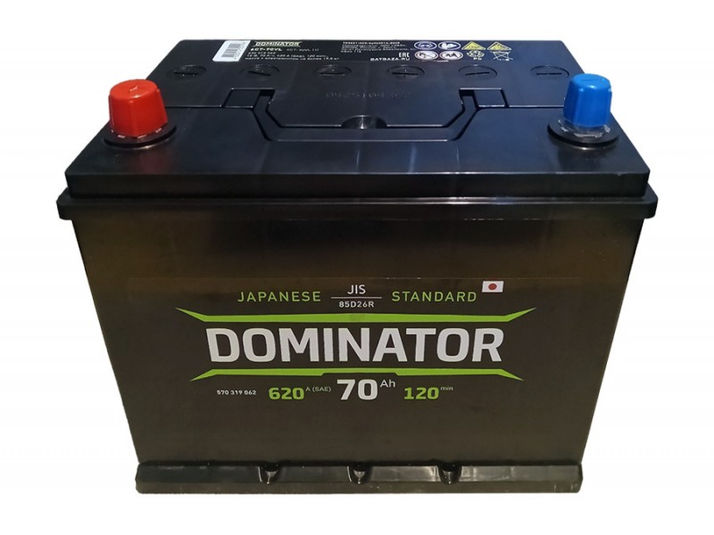 Аккумулятор DOMINATOR Asia 70a/h 620A L+