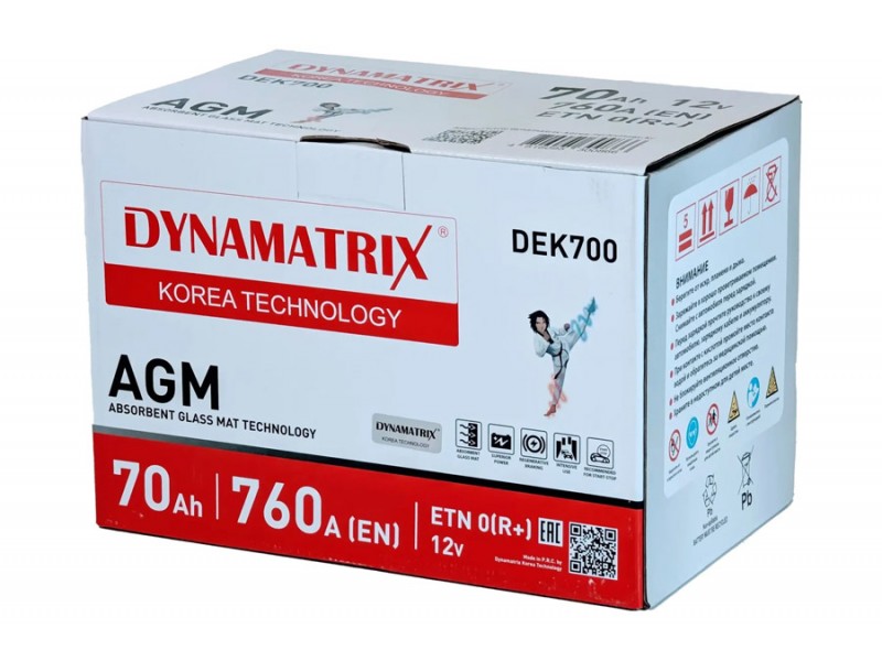 Аккумулятор Dynamatrix AGM 760А (70 А·ч)