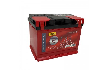 Аккумулятор E-lab 6СТ-55 (55 Ah) 510 А, L2