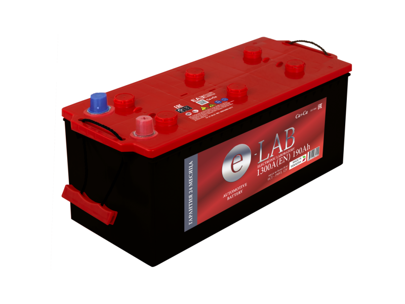 Аккумулятор E-lab 6СТ-190 (190 Ah) 1300 А, R+ D5
