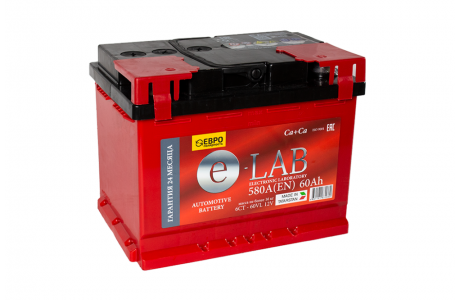 Аккумулятор E-lab 6СТ-60 (60 Ah) 580 А, L2