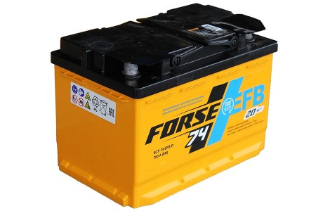 Аккумулятор Forse EFB 74 A/h 750A R+ (низкий)
