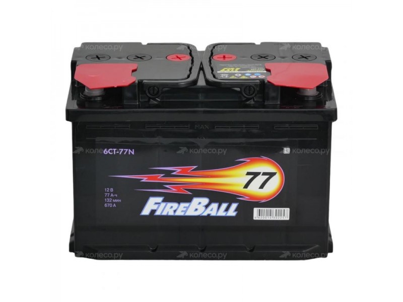 Аккумулятор FireBall 6СТ-77 A/h 670A (EN) R+