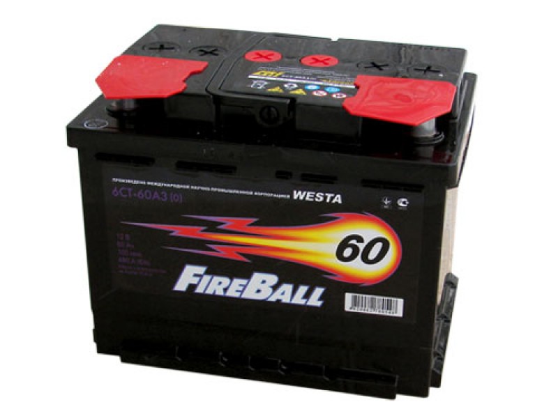Аккумулятор FireBall 6СТ-60 A/h 510A (EN) L+