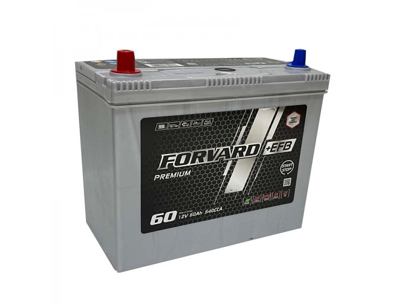 Аккумулятор Forvard +EFB Premium Asia (60 Ah) 540 А, L+ (тол. кл.) B24