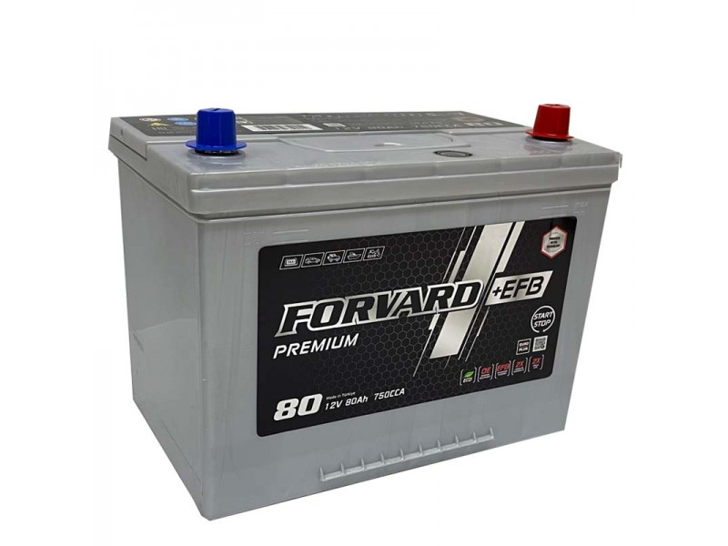 Аккумулятор Forvard +EFB Premium Asia (80 Ah) 750 А, D26