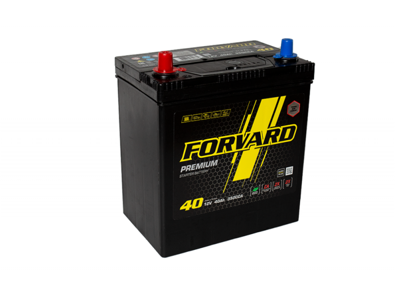 Аккумулятор Forvard Premium Asia (40 Ah) 350 А, L+ B19