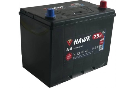 Аккумулятор HAWK EFB Asia 75 JR+ 700A