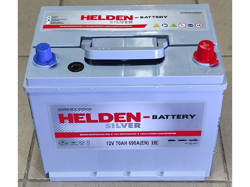 Аккумулятор Helden Asia 70 a/h 690 A R+