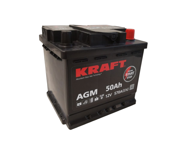 Аккумулятор KRAFT AGM 50 R+