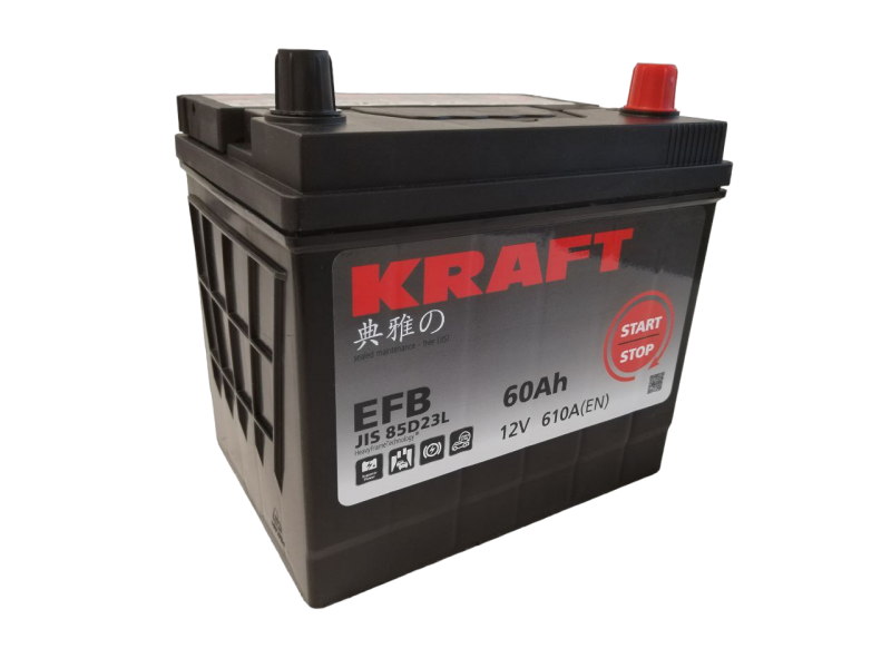 Аккумулятор KRAFT EFB Asia 60 JR+