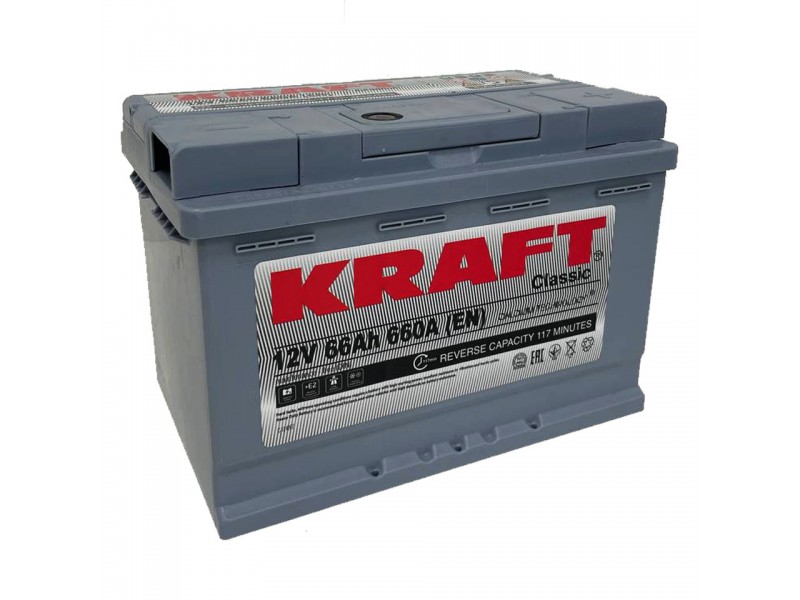 Аккумулятор KRAFT Classic 66 R+