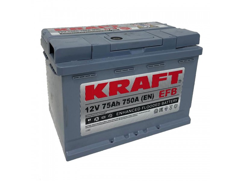 Аккумулятор KRAFT EFB 75 R+
