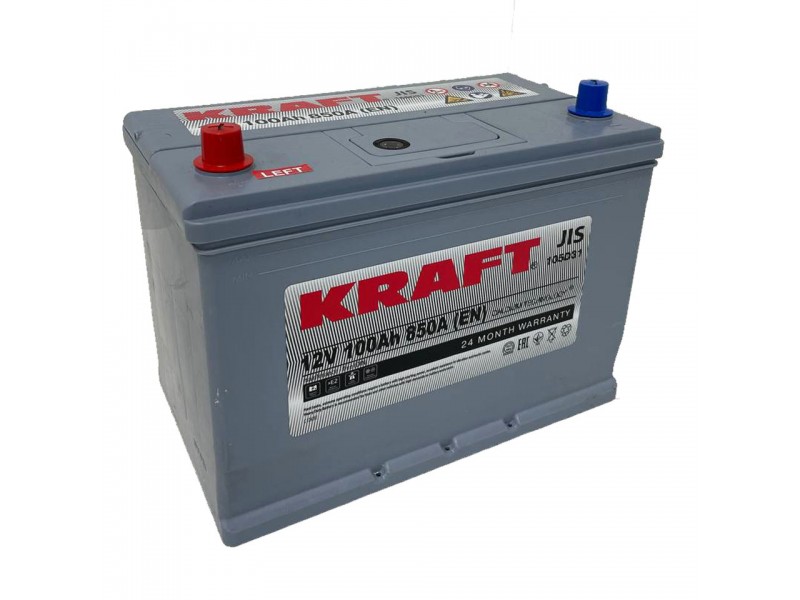 Аккумулятор KRAFT Asia 100 A/h 850 A (EN) L+