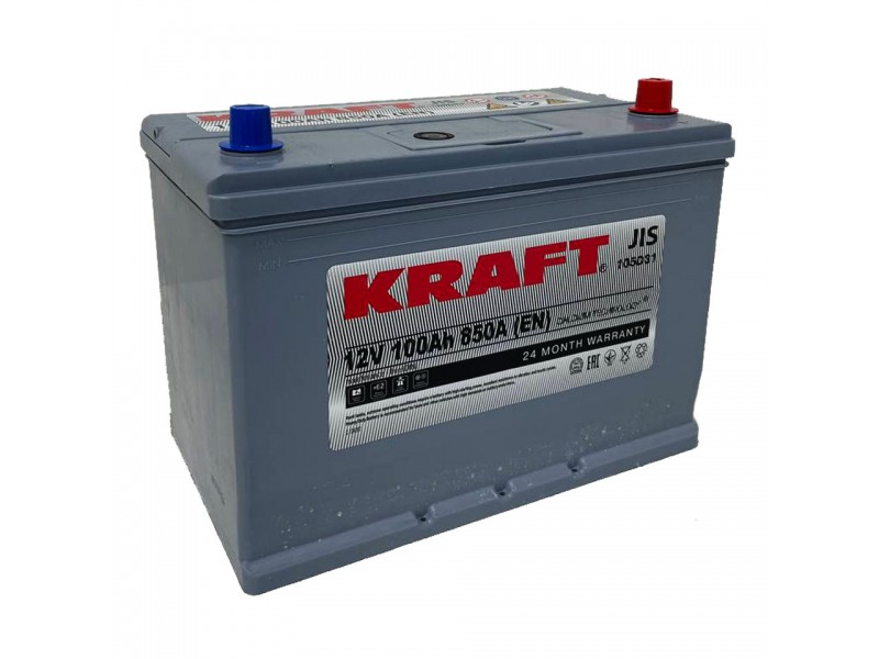 Аккумулятор KRAFT Asia 100 A/h 850 A (EN) R+