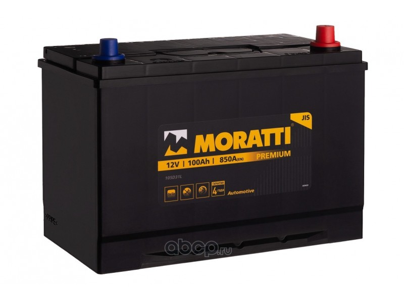 Аккумулятор Moratti Asia 100 a/h 850 A (EN) R+
