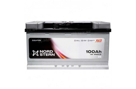 Аккумулятор NORDSTERN (100 Ah) 940 A, 12 V Обратная, R+ L5 NS1000S