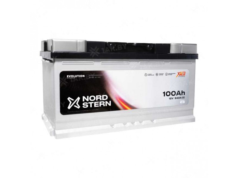 Аккумулятор NORDSTERN (100 Ah) 940 A, 12 V Обратная, R+ L5 NS1000S