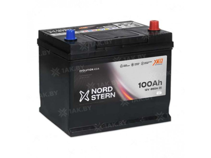 Аккумулятор NORDSTERN (100 Ah) 850 A, 12 V Обратная, R+ D31 NS1000JS