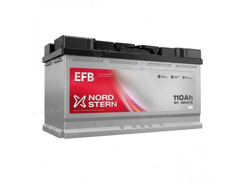 Аккумулятор NORDSTERN (110 Ah) 920 A, 12 V Обратная, R+ L5 NS1100F