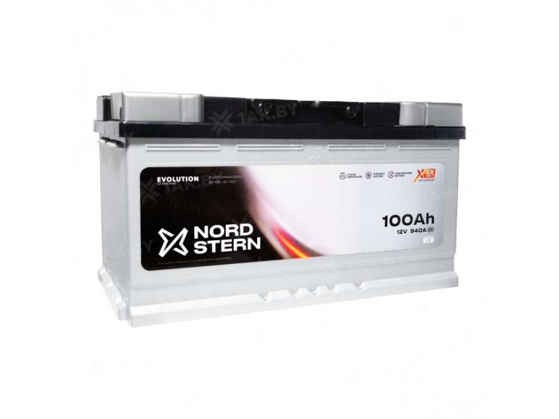 Аккумулятор NORDSTERN (100 Ah) 940 A, 12 V Прямая, L+ L5 NS1001S