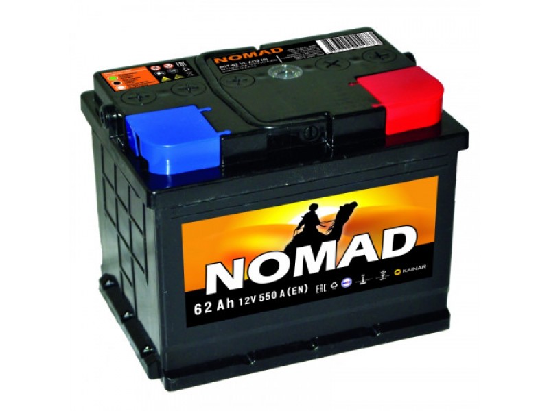 Аккумулятор NOMAD 6СТ-62 a/h 550 A R+