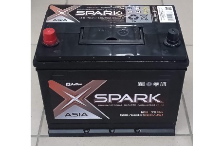 Аккумулятор SPARK Asia 70 A/h 650A L+