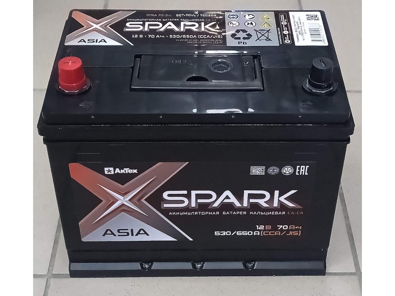 Аккумулятор SPARK Asia 70 A/h 650A L+