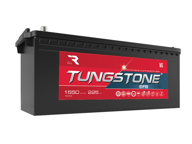 Аккумулятор Tungstone EFB 225 a/h 1550 A (EN) R+