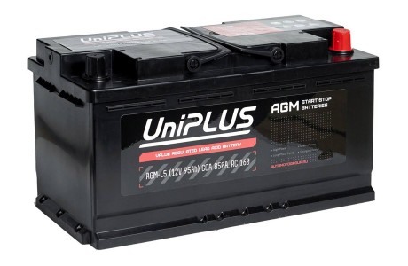 Аккумулятор UniPLUS AGM 95 a/h 850A R+