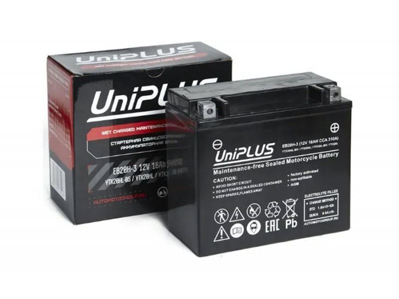 Аккумулятор UniPLUS EB20H-3 (12v 18AH 310A)