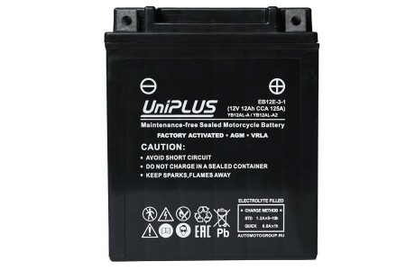 Аккумулятор UniPLUS EB12E-3-1 (12v 12AH 125A)