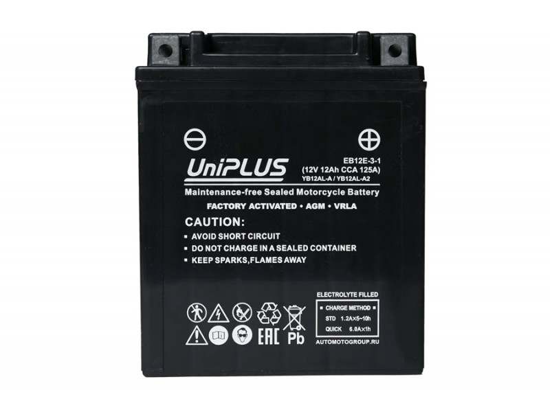 Аккумулятор UniPLUS EB12E-3-1 (12v 12AH 125A)